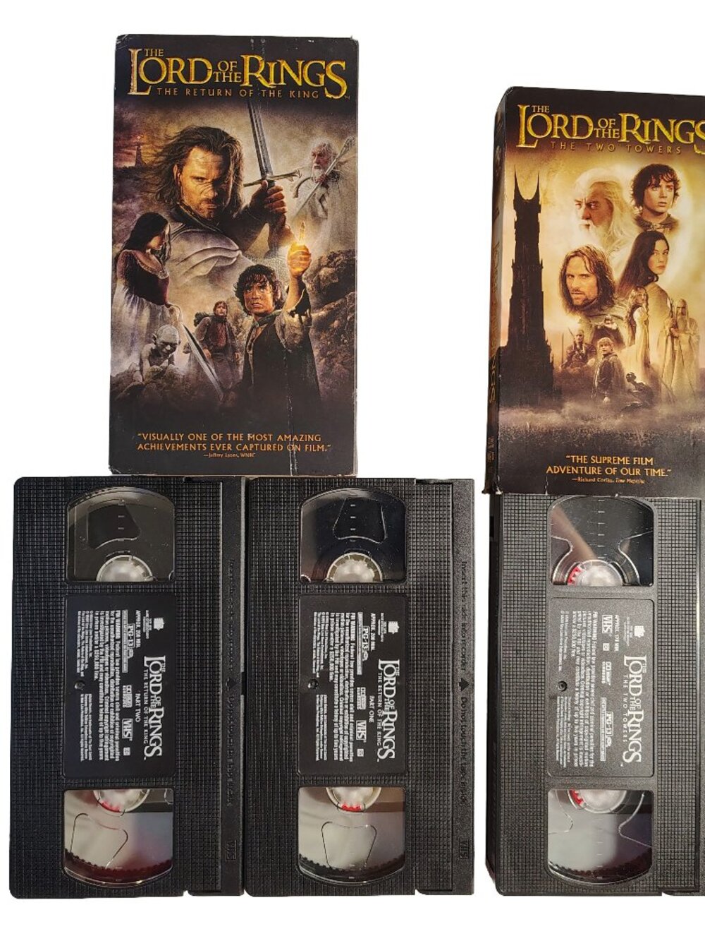(2002-2003) The Lord Of The Rings: 2 Towers & Return Of The King VHS Tape Set